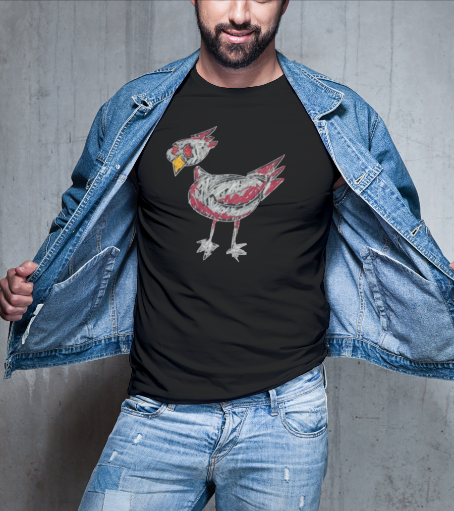 Drew A Picasso Childlike Cardinal Sketch T-Shirt