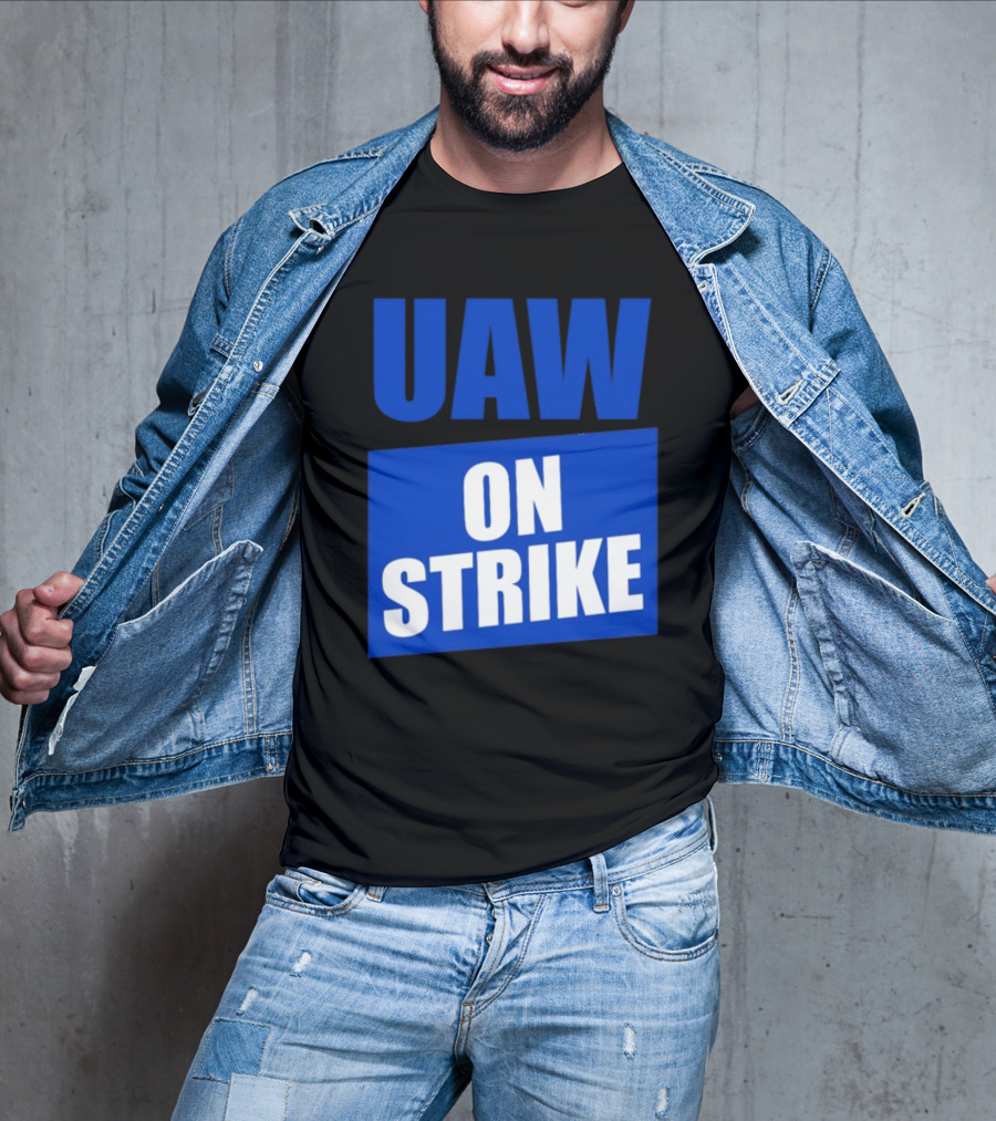 UAW On Strike Bold Blue Protest T-Shirt