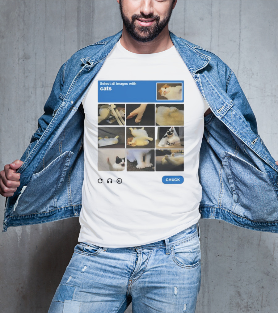 Select All Images With Cats By Soleilbyul I Am Not Robot T-Shirt