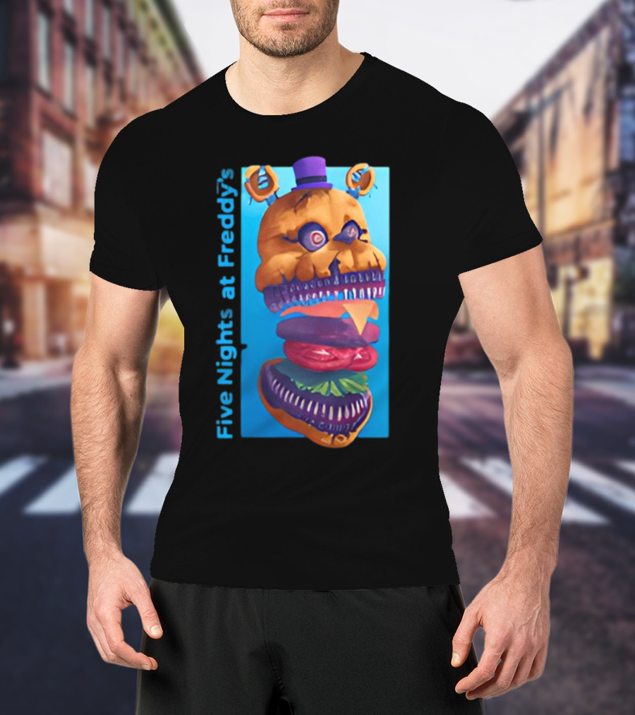 Five Nights At Freddy's Midnight Snack Jonnyblox Burger Animatronic T-Shirt
