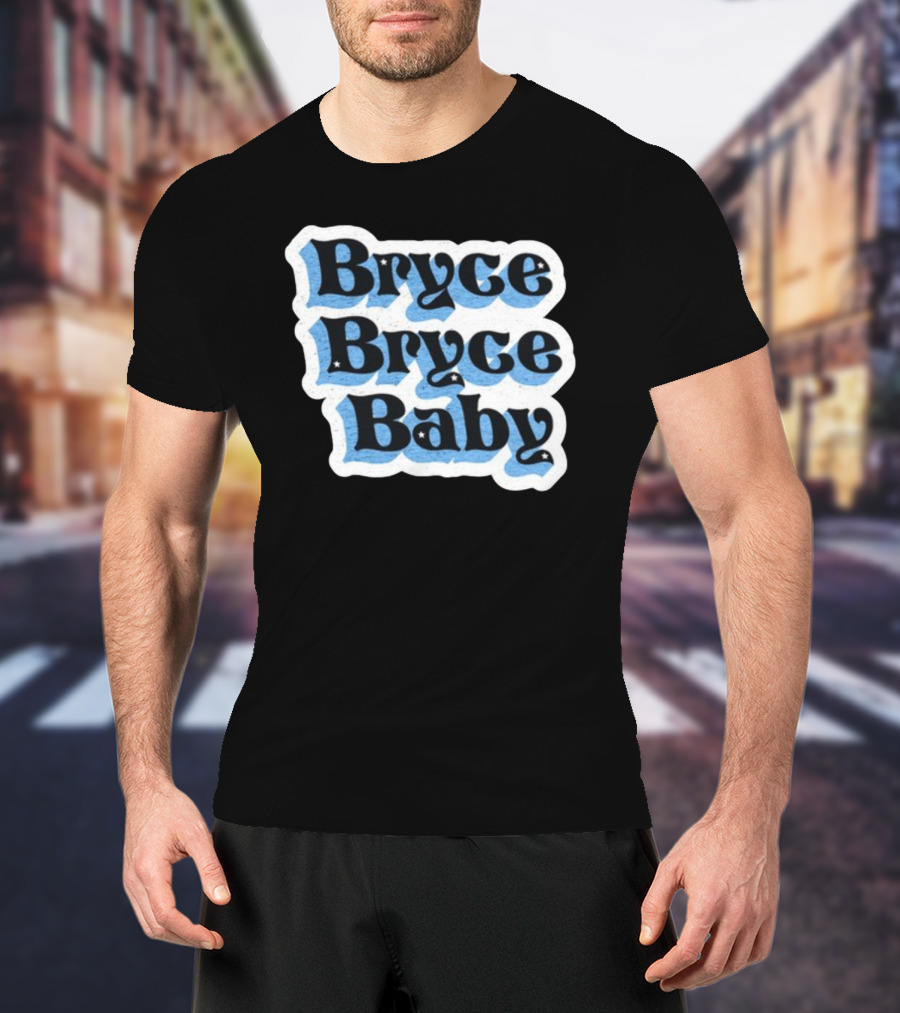 Bryce Bryce Baby Retro Funky Stars Typographic T-Shirt