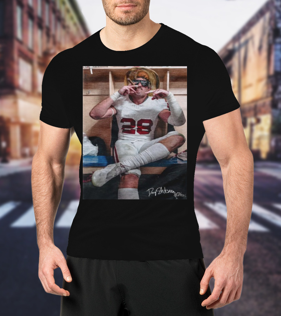 DannyStutsman Oklahoma Only Fears God Texas Fears Oklahoma Signed Football Locker Room Smoke T-Shirt