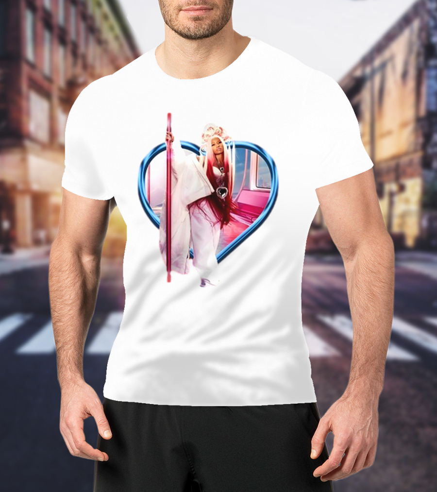 Nicki Minaj Heart Frame Pink Subway T-Shirt