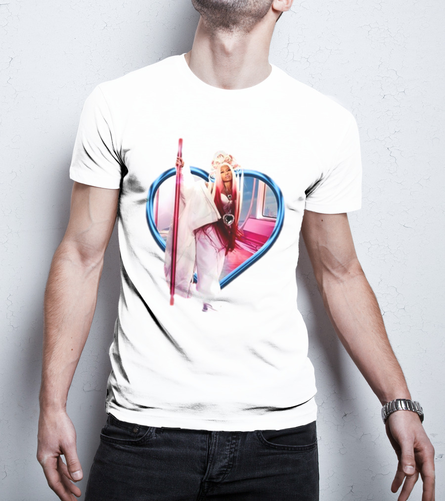 Nicki Minaj Heart Frame Pink Subway T-Shirt