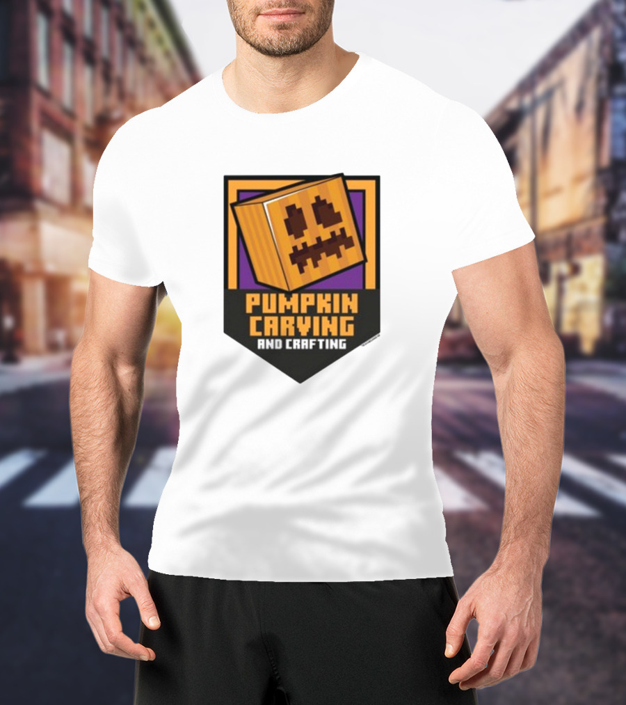 Pumpkin Carving And Crafting Pixel T-Shirt