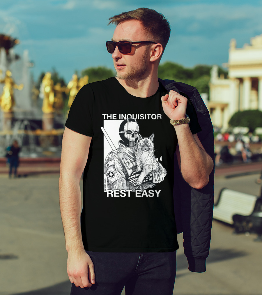 The Inquisitor Rest Easy Star Wars Inspired Artwork With Cat T-Shirt