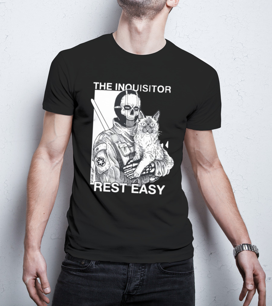 The Inquisitor Rest Easy Star Wars Inspired Artwork With Cat T-Shirt
