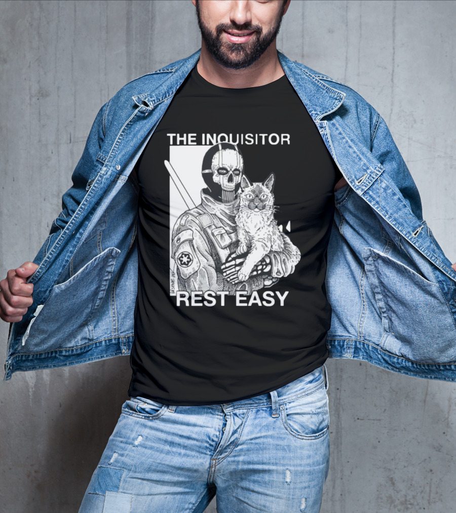 The Inquisitor Rest Easy Star Wars Inspired Artwork With Cat T-Shirt