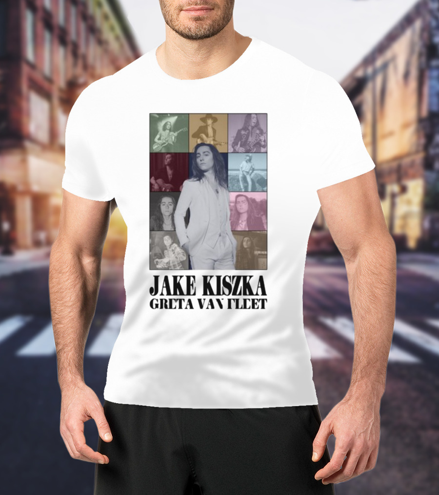 Jake Kiszka Greta Van Fleet The Eras Iconic Montage Styles And Poses T-Shirt