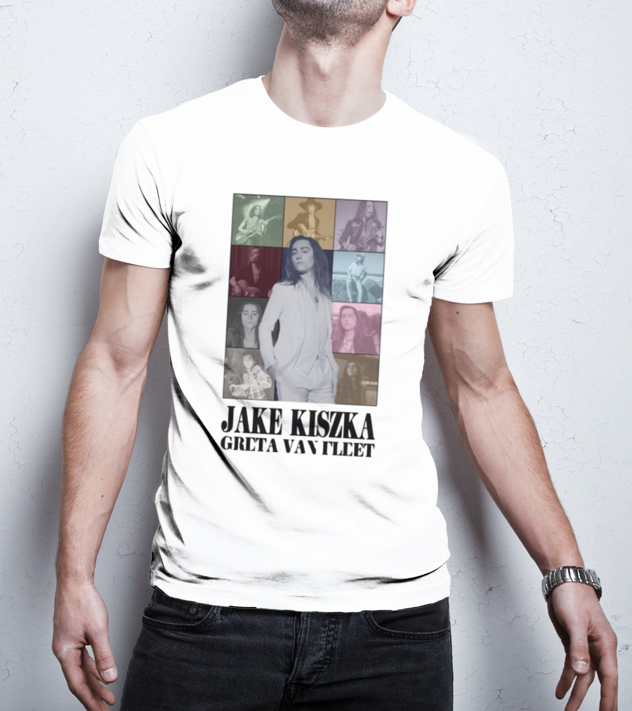 Jake Kiszka Greta Van Fleet The Eras Iconic Montage Styles And Poses T-Shirt