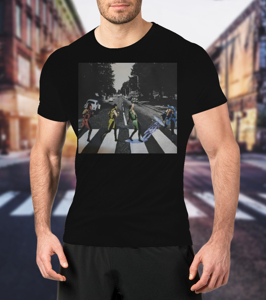 Mk Addict Mortal Kombat Abbey Road Crossover T-Shirt