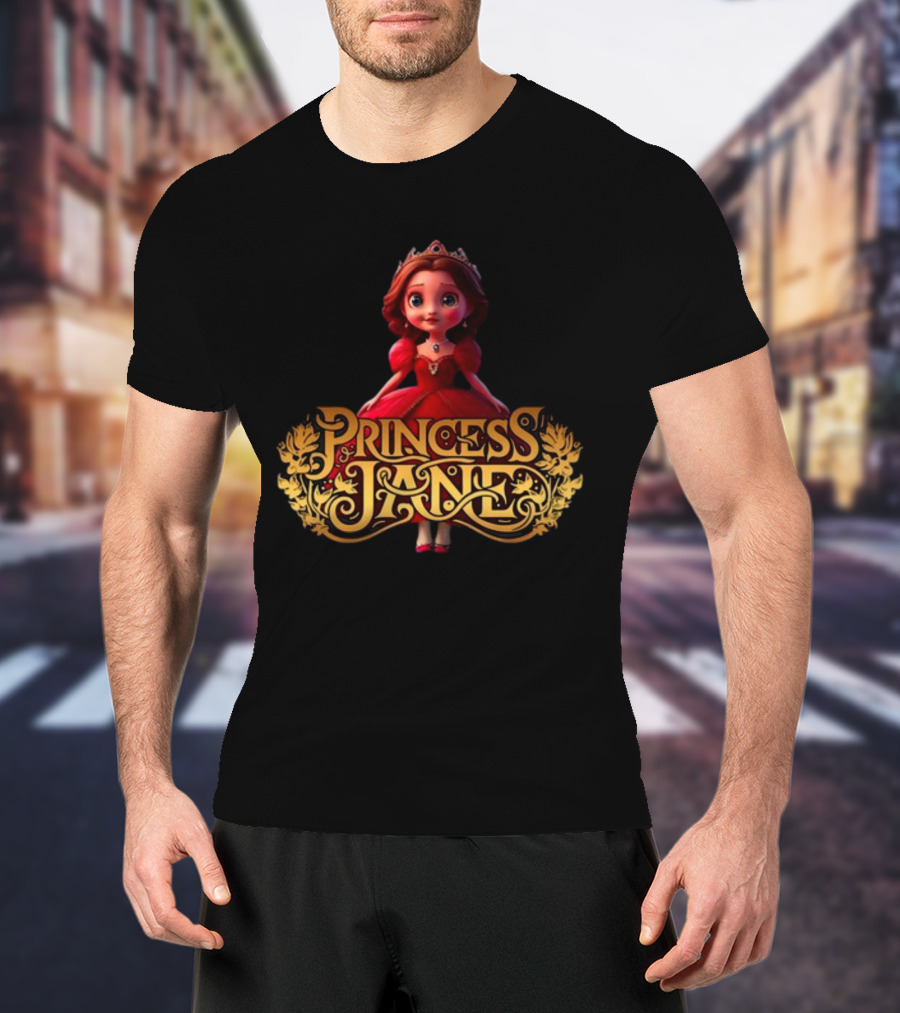 Princess Jane Regal Red Dress Charming Character T-Shirt