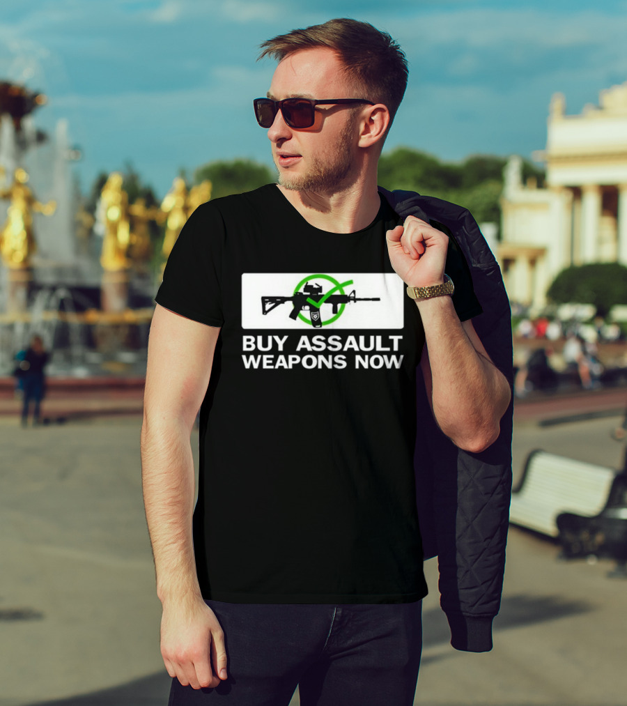 Buy Assault Weapons Now Green Circle Crossed Rifle Patchops Version 1 T-Shirt