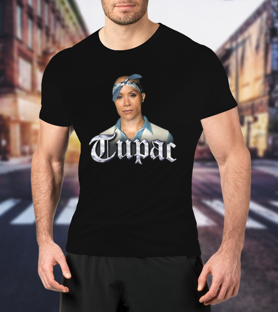 Jada Pinkett Smith Tupac Bandana Crossover T-Shirt