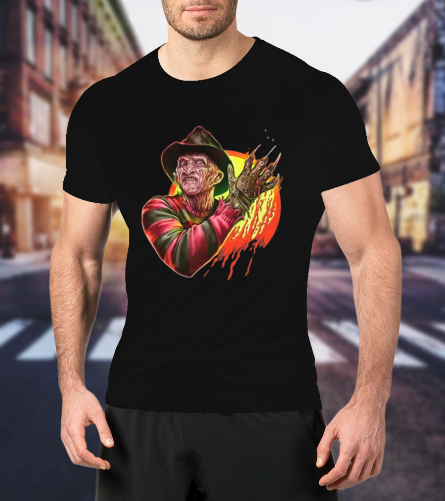 Frightrags Freddy Krueger Claws Rainbow Slashed T-Shirt