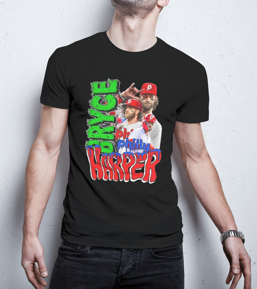 Bryce Harper Philly's Chosen One Phillies Player Red Cap T-Shirt