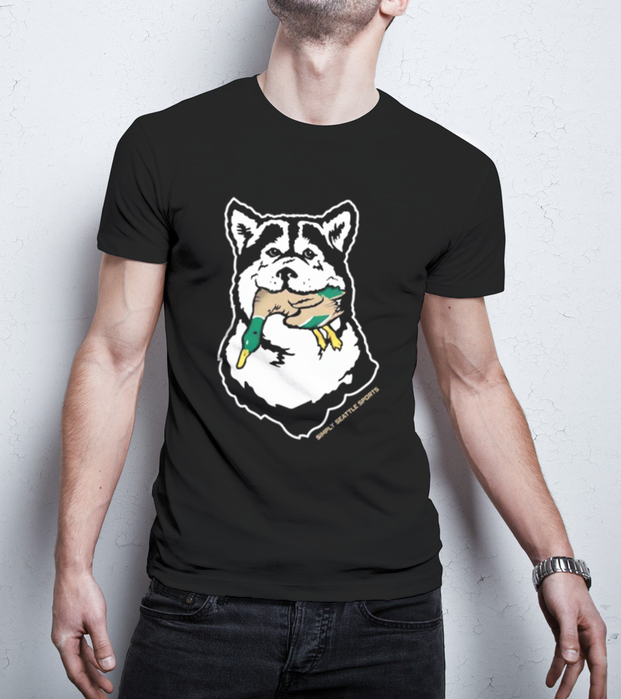 Simply Seattle Sports Duck Hunting Husky T-Shirt