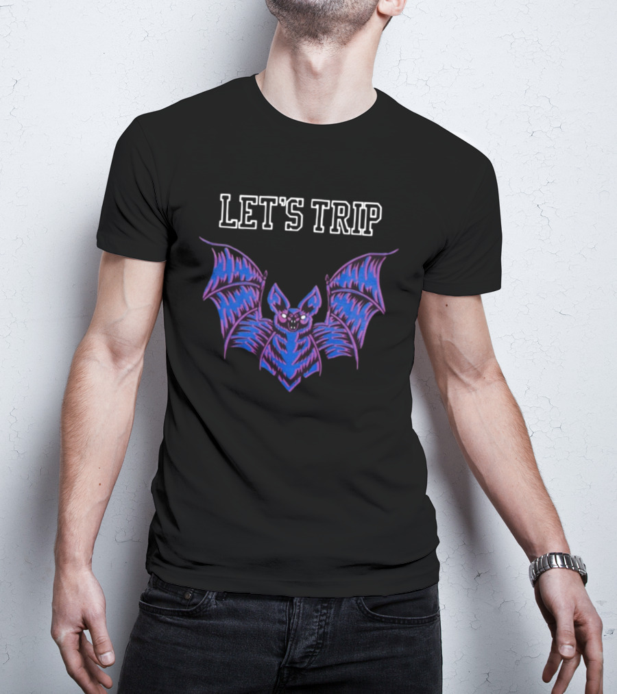 Sturnioloclothing Let's Trip Bat Retro Psychedelic T-Shirt