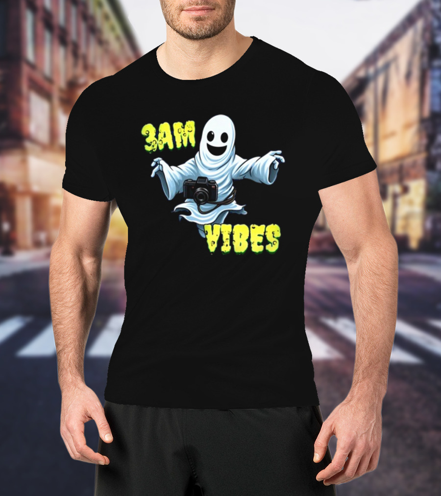 3AM Vibes Ghost With Camera T-Shirt