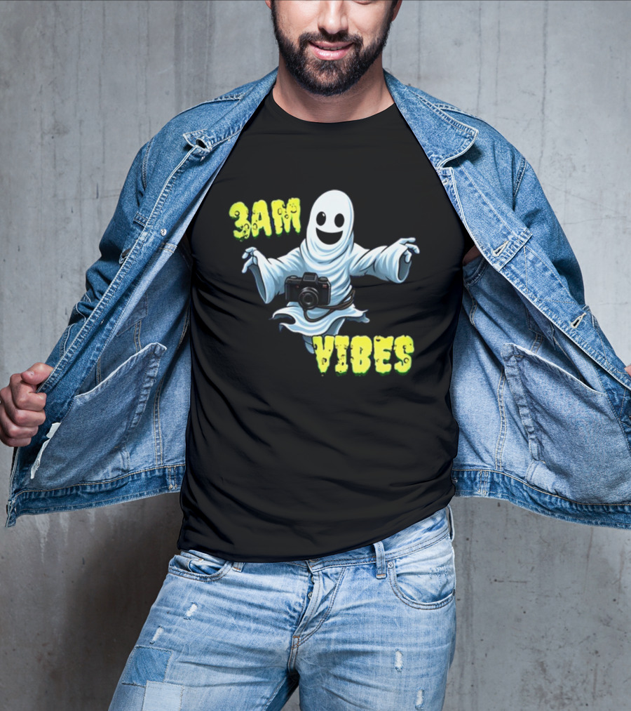 3AM Vibes Ghost With Camera T-Shirt