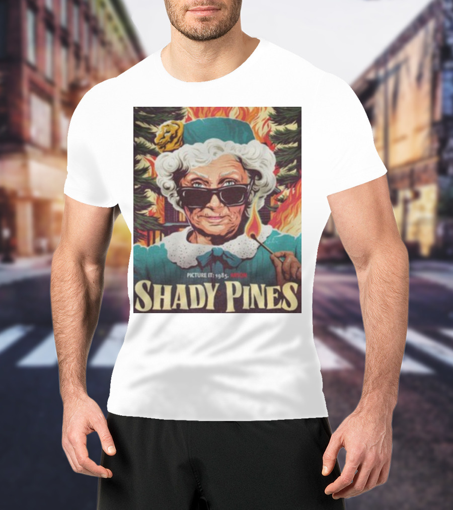Shady Pines Picture It 1985 Arson Fire Scene T-Shirt