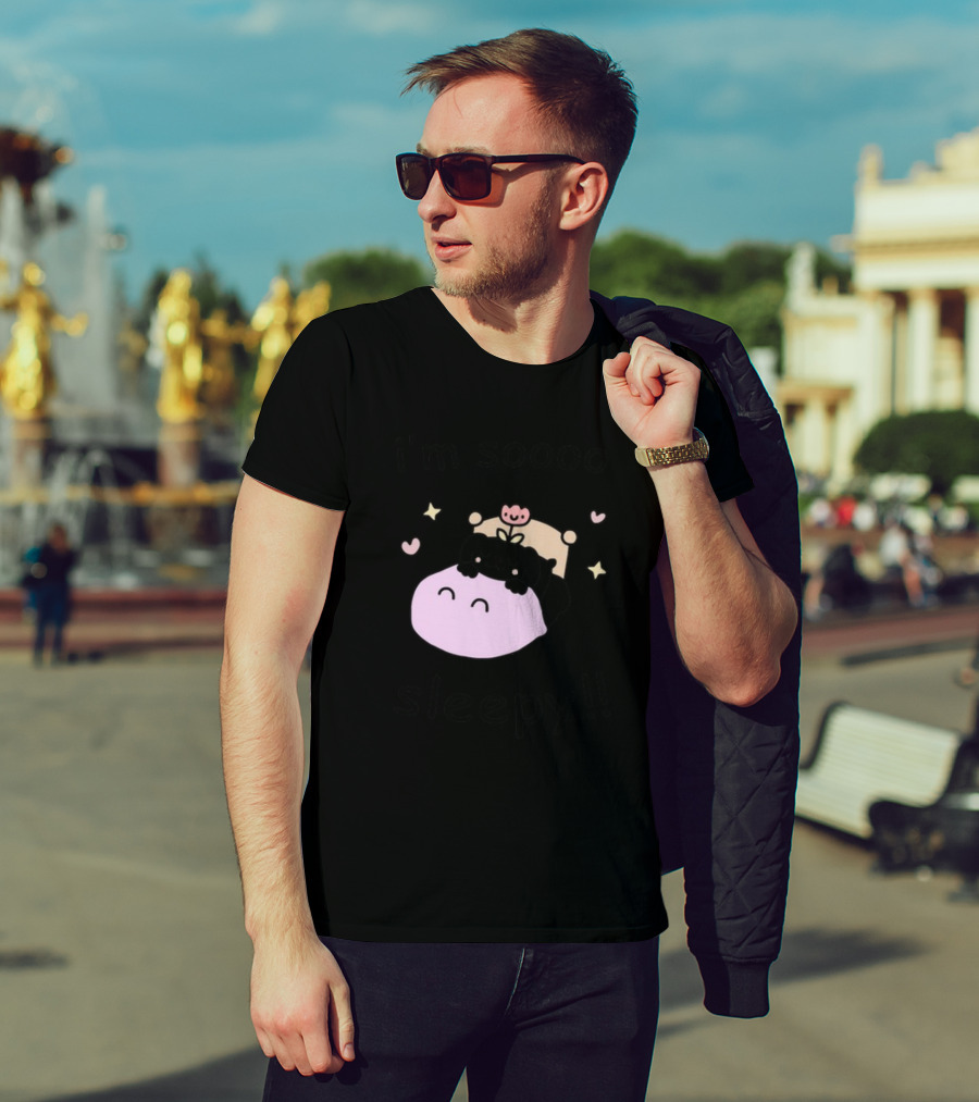 I'm Soooo Sleepy Cute Sleeping Characters With Hearts And Stars T-Shirt