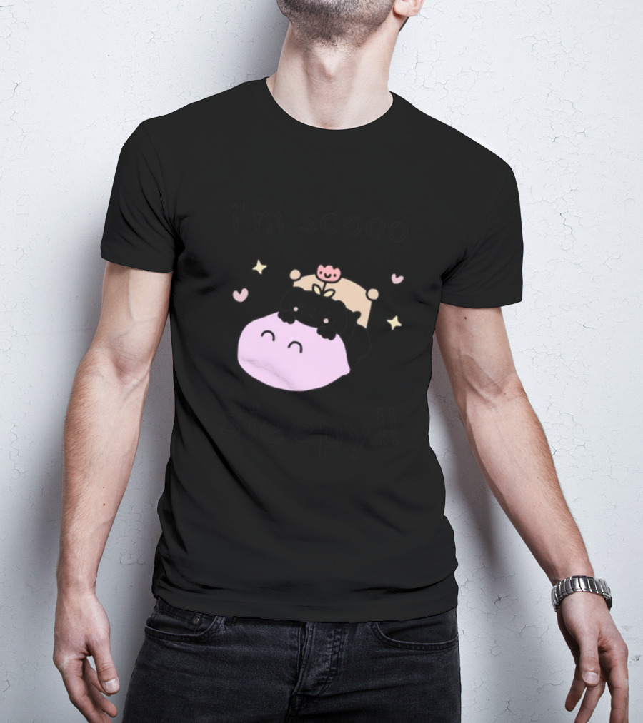 I'm Soooo Sleepy Cute Sleeping Characters With Hearts And Stars T-Shirt