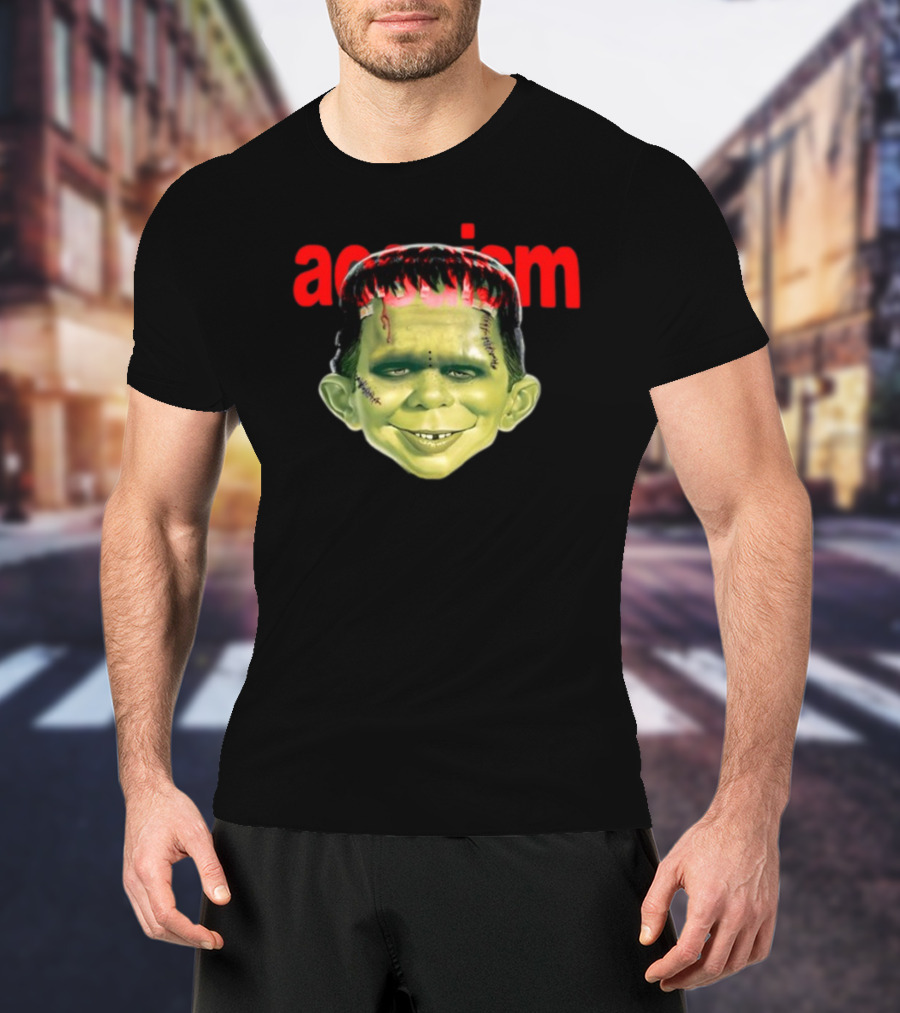 Aosuism Madd Halloween Frankenstein Monster Face T-Shirt