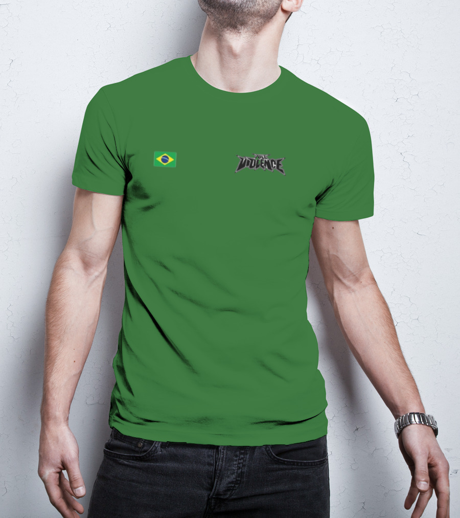 Full Violence Brazil Flag Jailton Almeida T-Shirt