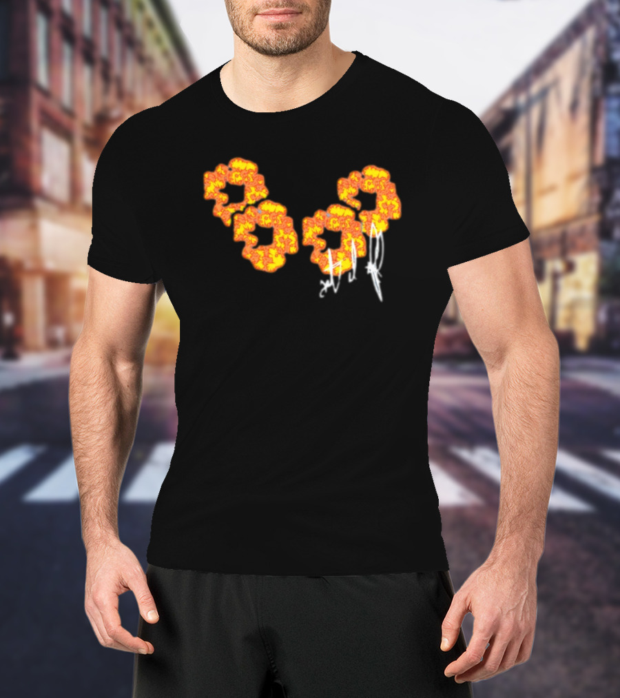 Offset Tears 4 Flame Floral Signature T-Shirt