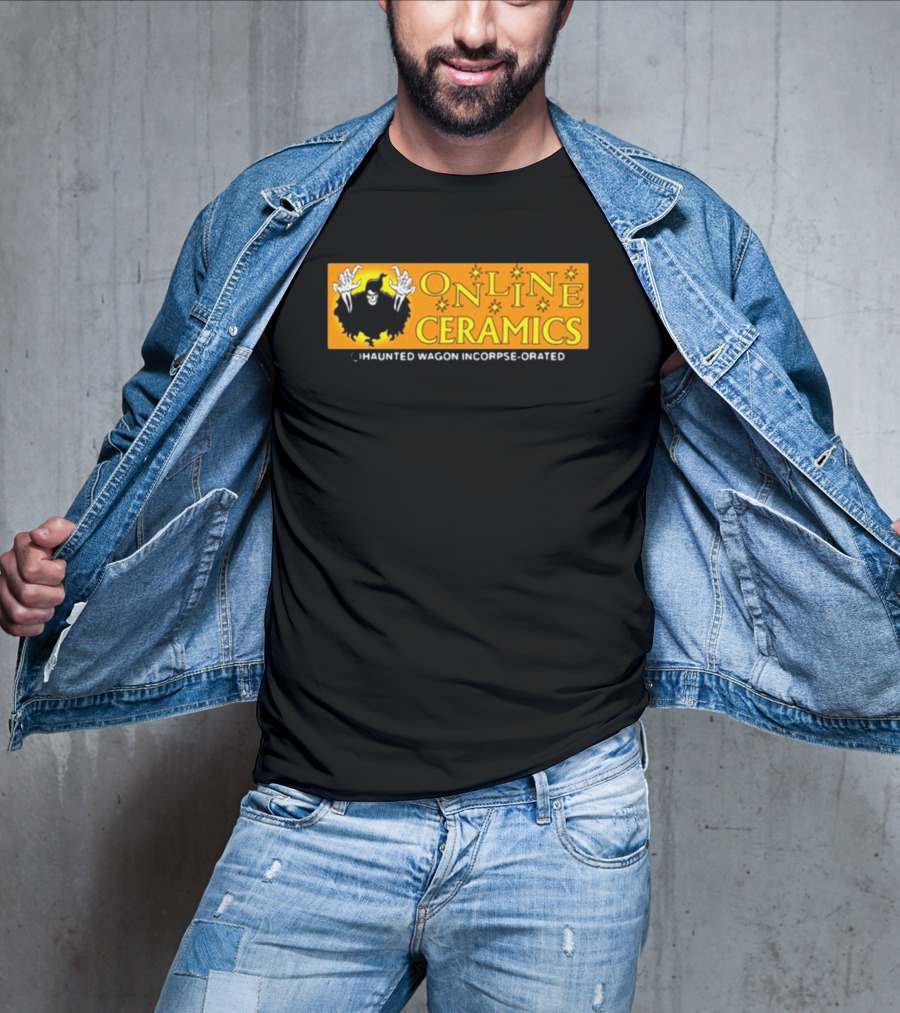 ONLINE CERAMICS HAUNTED WAGON INCORPSE-ORATED T-Shirt