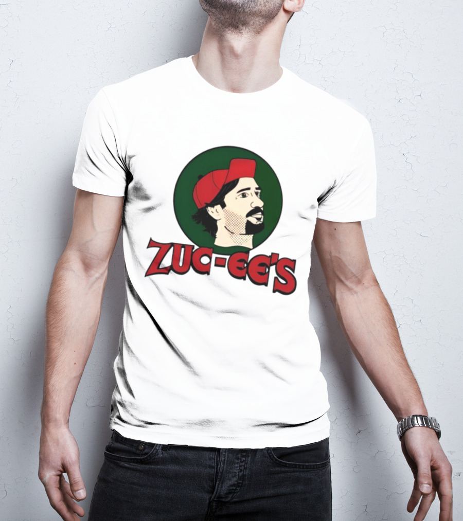 10K Takes Zuc-Ee's Retro Illustration Red Cap Green Circle T-Shirt