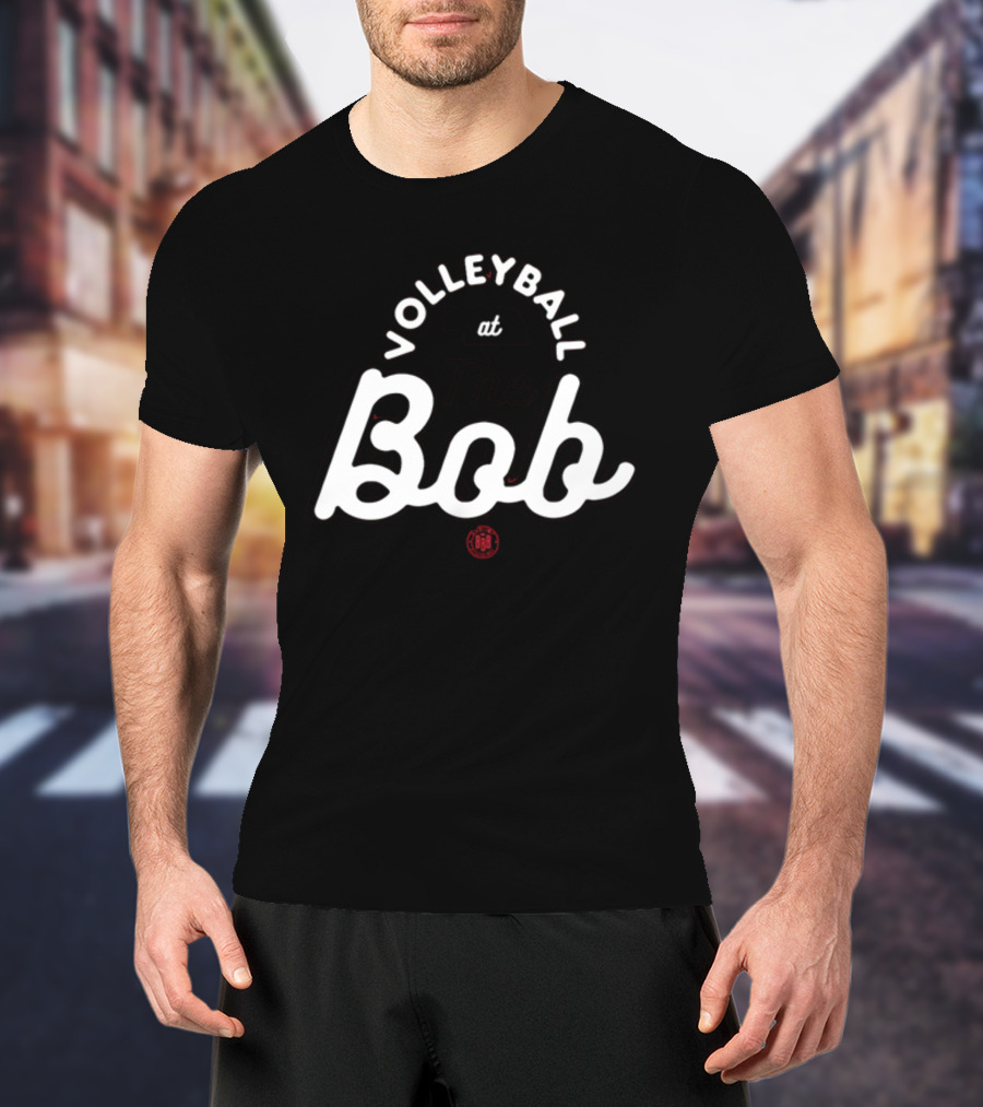 Volleyball At The Bob Nebraska State Silhouette With Bbbprinting T-Shirt