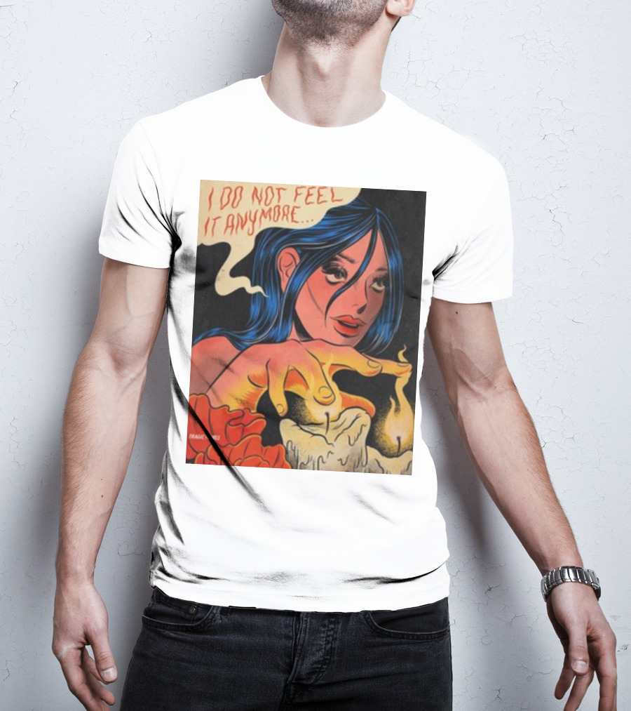 Tragicgirlsco I Do Not Feel It Anymore Blue-Haired Woman With Candles And Roses T-Shirt