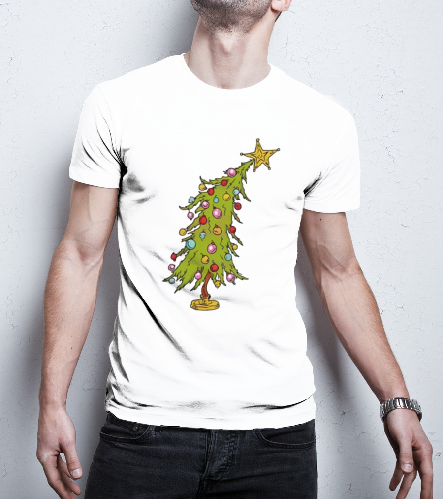 Whimsical Whoville Christmas Tree With Colorful Ornaments And Star Topper T-Shirt