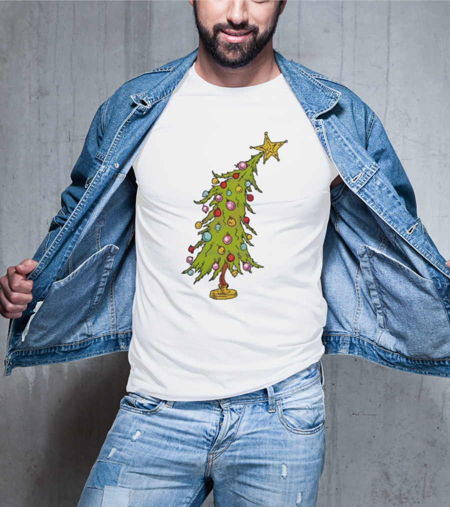 Whimsical Whoville Christmas Tree With Colorful Ornaments And Star Topper T-Shirt