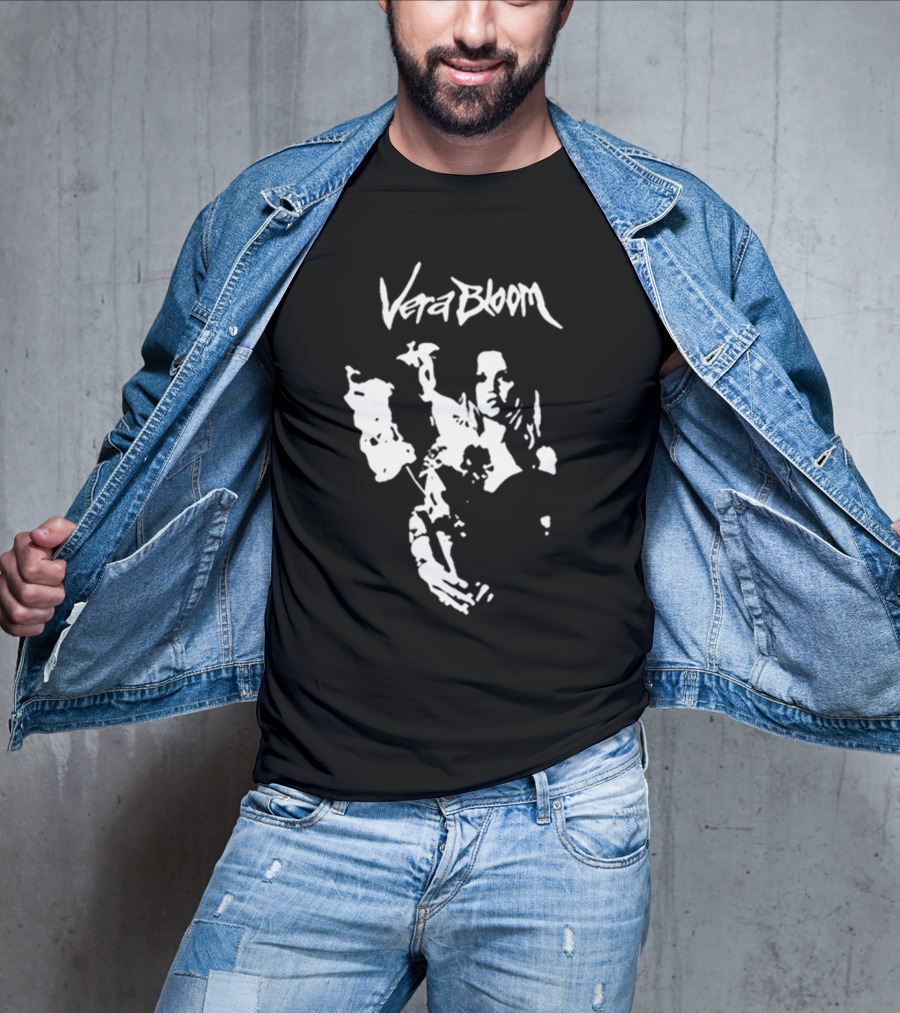 Vera Bloom Monochrome Artistic Fire Flowers T-Shirt