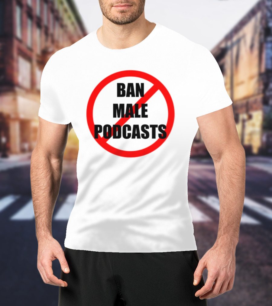 Shopvibe2k Ban Male Podcasts Red Strike Circle T-Shirt