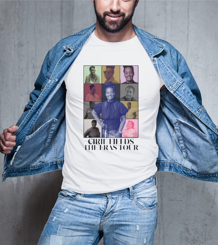 Cirie Fields The Eras Tour Multicolor Portrait Collage T-Shirt