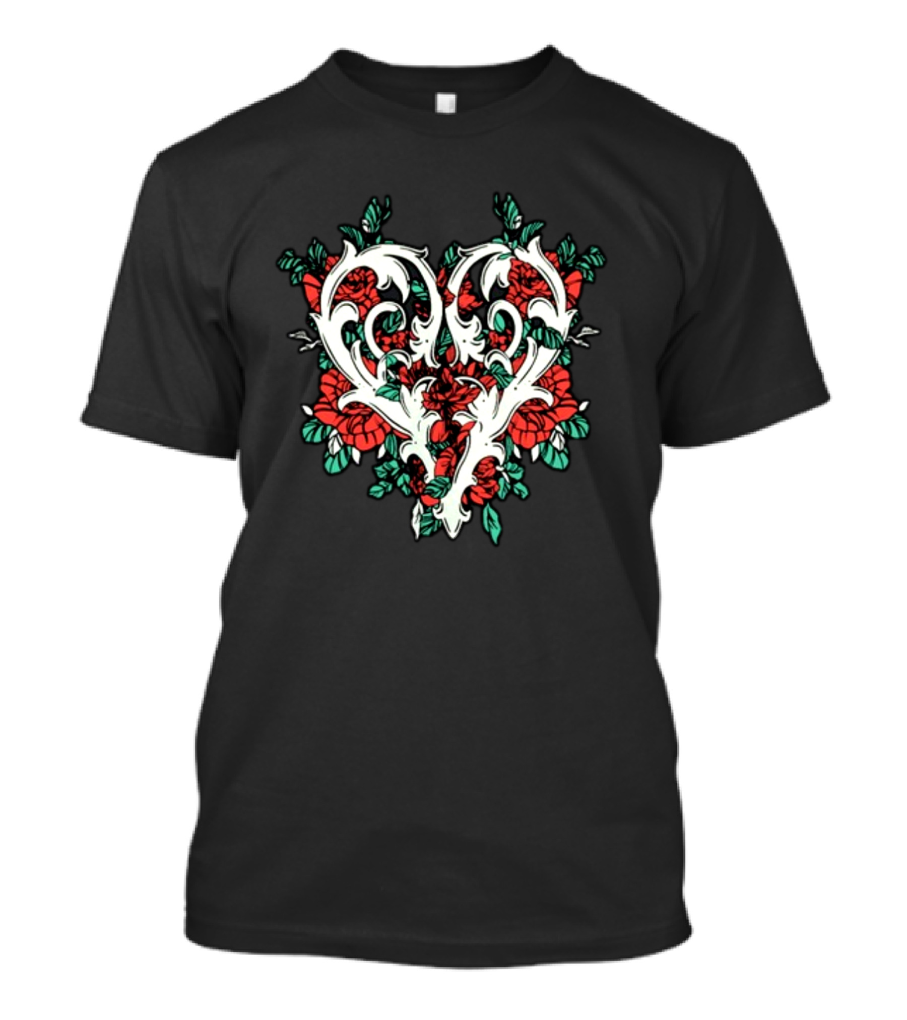 Ricky Olson Gothic Floral Heart T-Shirt