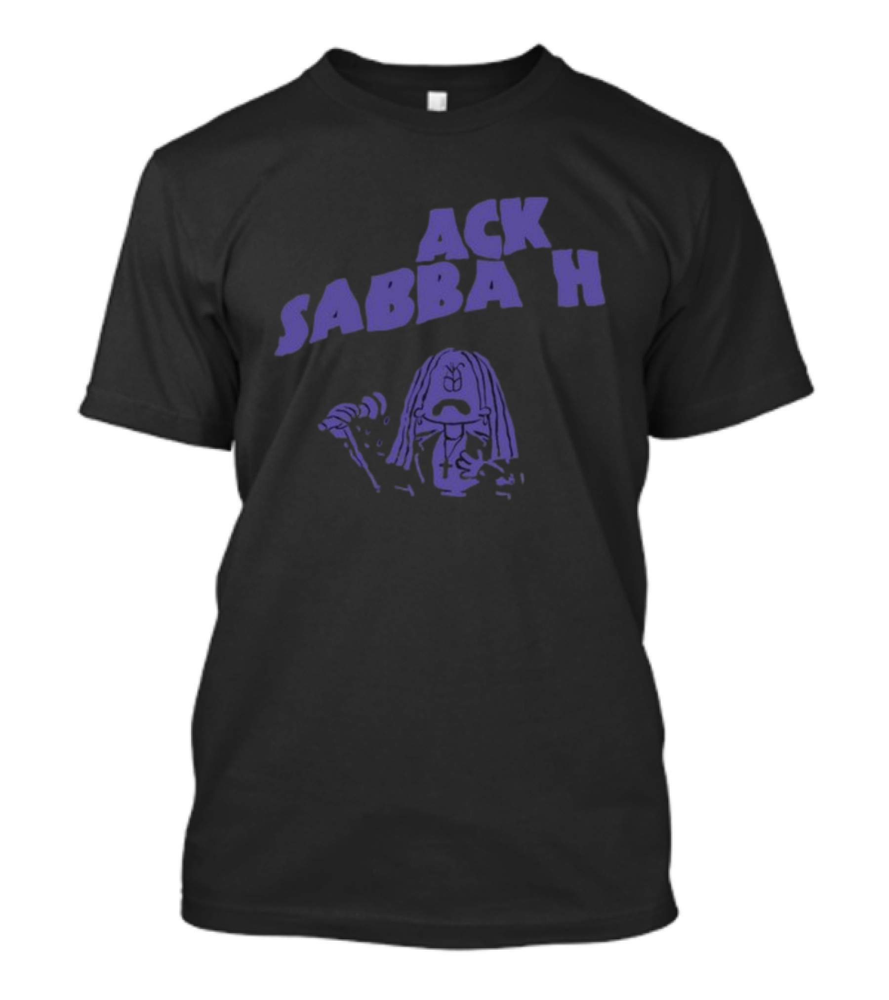 Thornwolfart Ack Sabbath Cartoon Character Holding Microphone T-Shirt