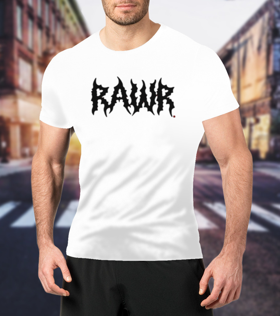 Izzzyzzz Shop Rawr Emo Gothic Style Black T-Shirt