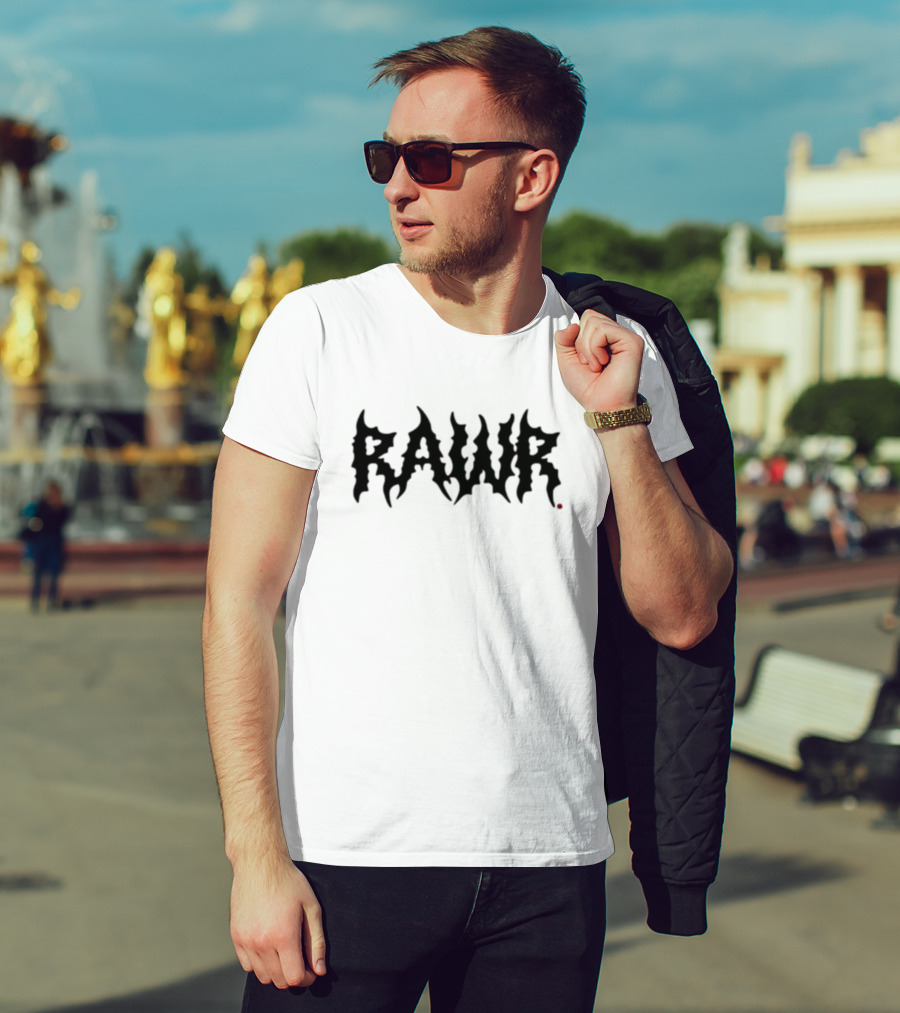 Izzzyzzz Shop Rawr Emo Gothic Style Black T-Shirt