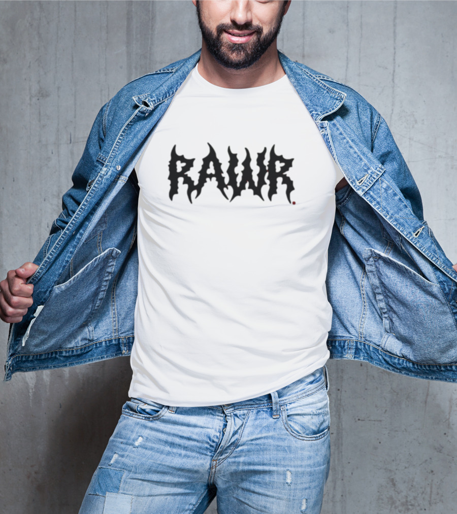 Izzzyzzz Shop Rawr Emo Gothic Style Black T-Shirt