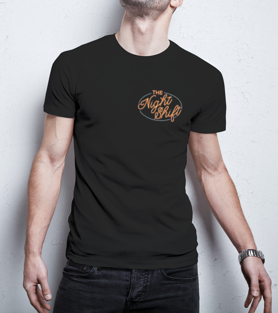 The Night Shift Neon Sign Style Badge T-Shirt