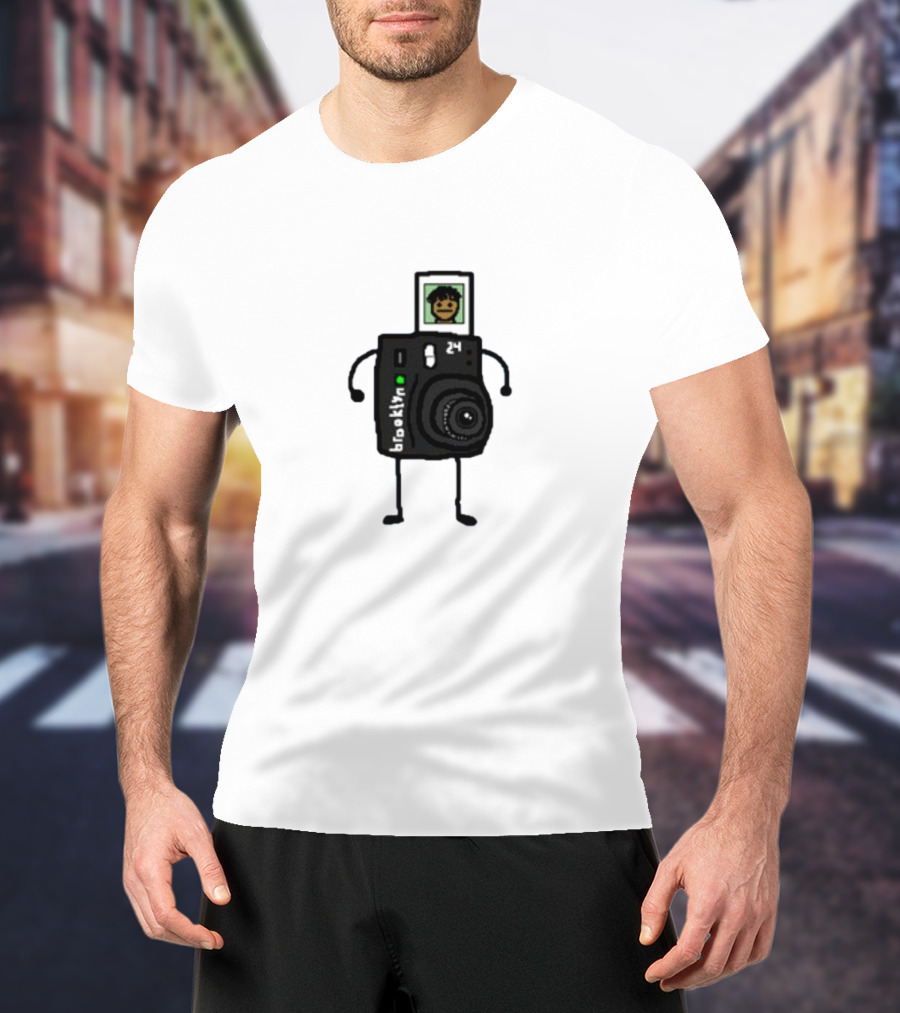 Brooklyn Camera Character With Photo Of Person T-Shirt