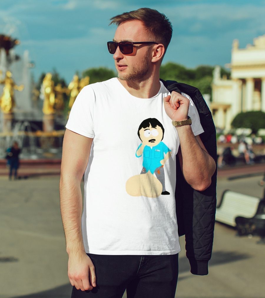 Ladies My Eyes Are Up Here Randy Marsh Humor South Park Character T-Shirt