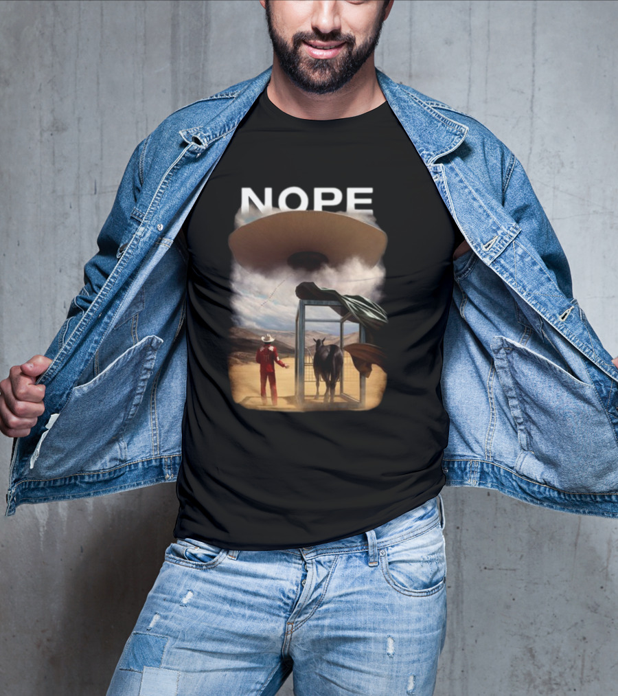 NOPE The Star Lasso Experience With UFO Above Cow And Cowboy T-Shirt