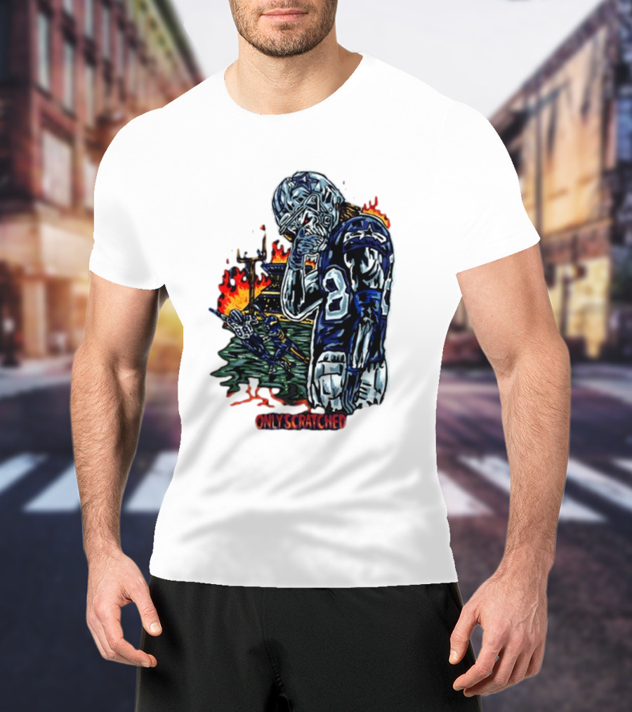 Only Scratched The Surface Retros Sports Imagery Fire Scene T-Shirt