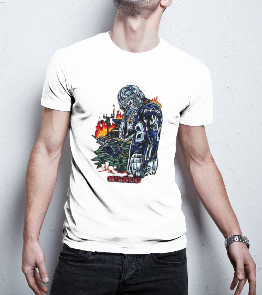 Only Scratched The Surface Retros Sports Imagery Fire Scene T-Shirt